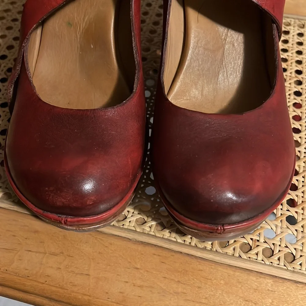 Red Mary Jane, Korkease wedges - Picture 2 of 5